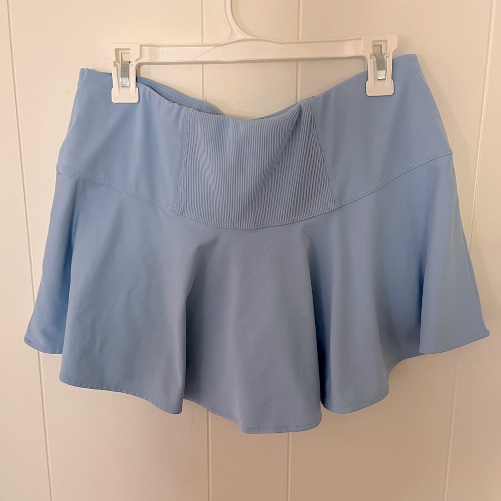Lucky in love light blue tennis skirt